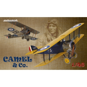 EDUARD: 1/48; Limited edition kit of British WWI fighter aircraft Sopwith F.1 Camel in 1/48 scale with two Biggles fictional markings