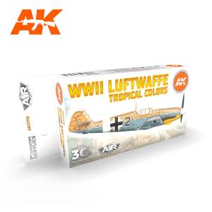 AK INTERACTIVE: SET acrylic paint 3rd Generation 17mL - WWII Luftwaffe Tropical Colors
