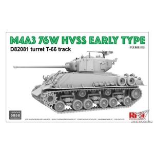 RYE FIELD MODEL: 1/35; M4A3 76W HVSS Early type D82081 turret T-66 track