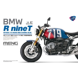 MENG MODEL: 1/9; BMW R nineT Option 719 Mars Red/Cosmic Blue (Edizione PRE-COLORATA)