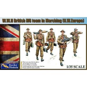 GECKO: 1/35;  W.W.II British MG Team In Marching (N.W. Europe)