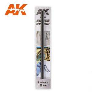 AK INTERACTIVE: Molle di compressione in acciaio di alta qualità diam.3,0mm COLORE ARGENTO
