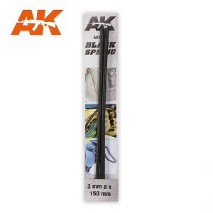 AK INTERACTIVE: Molle di compressione in acciaio di alta qualità diam.3,0mm COLORE NERO