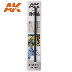 AK INTERACTIVE: Molle di compressione in acciaio di alta qualità diam.2,0mm COLORE NERO