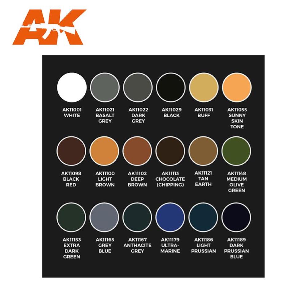 AK INTERACTIVE: SET di 18 colori acrilici 3rd Generation 17mL - Signature Set - Rafa "Archiduque" - Special 28mm American Civil War Paint Set