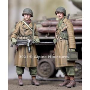 Alpine Miniatures: 1/35; WW2 US MG Team Winter Set (2 figure)