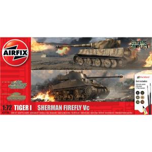 Airfix: 1:72 Scale - Classic Conflict Tiger 1 vs Sherman Firefly