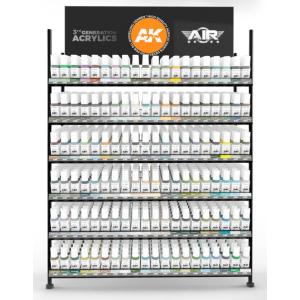 AK INTERACTIVE:  Espositore 120 colori acrilici 3rd Generation Serie AIR-  (120 Colors x 8 per refer.)