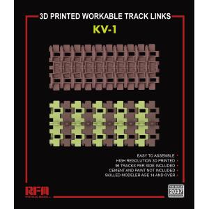 RYE FIELD MODEL: 1/35; 3D printed  Workable track links for KV-1