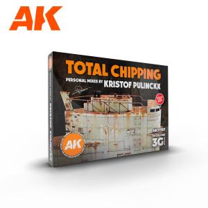 AK INTERACTIVE: SET di 18 colori acrilici 3rd Generation 17mL - Total Chipping Kristof Pulinckx Set