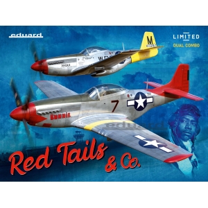 EDUARD: 1/48; Limited edition kit of US WWII fighter aircraft P-51D Mustang - RED TAILS & Co. DUAL COMBO 