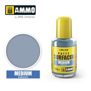 AMMO OF MIG: Putty Surfacer MEDIUM - Stucco liquido. Barattolo da 30 ml