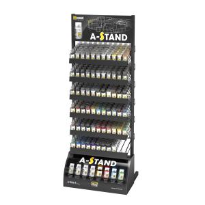 AMMO of MIG: A-STAND COLLECTION RACK 64 x 6 PCS EACH - base cm.50x36px100h