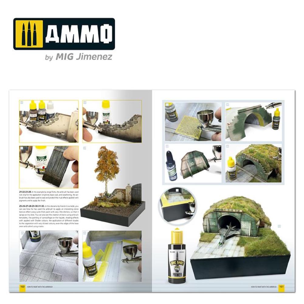 AMMO OF MIG: Come Dipingere con l'AEROGRAFO, Guida al Modellismo di AMMO  (libro formato A4, copert. semi-rigida, 180 pag.)- Edizione in lingua  ITALIANA esclusiva Steel Models AMMO OF MIG AMIG6134