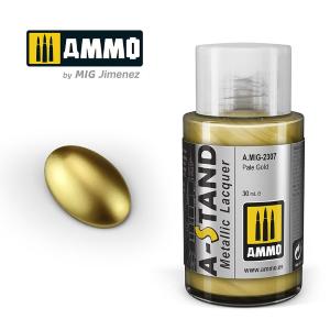 AMMO of MIG: A-STAND Pale Gold  - 30ml Enamel Paint for airbrush