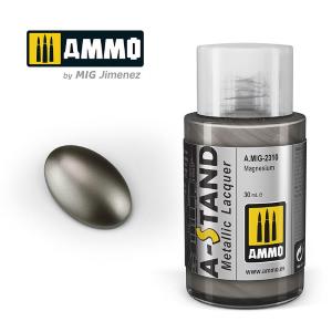 AMMO of MIG: A-STAND Magnesium - 30ml Enamel Paint for airbrush
