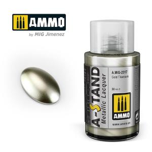 AMMO of MIG: A-STAND Gold Titanium  - 30ml Enamel Paint for airbrush