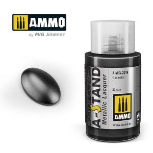AMMO of MIG: A-STAND Gunmetal  - 30ml Enamel Paint for airbrush