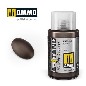 AMMO of MIG: A-STAND Burnt Iron  - 30ml Enamel Paint for airbrush