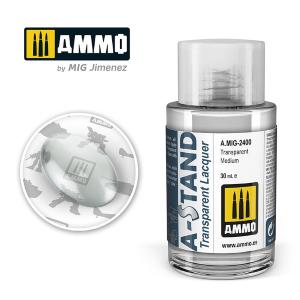 AMMO of MIG: A-STAND Transparent Medium  - 30ml colore a smalto per aerografo