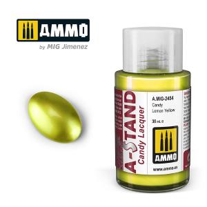AMMO of MIG: A-STAND Candy Lemon Yellow - 30ml Enamel Paint for airbrush