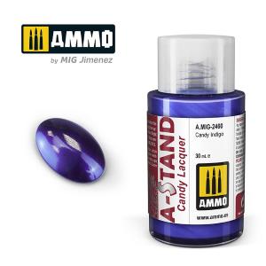 AMMO of MIG: A-STAND Candy Indigo - 30ml Enamel Paint for airbrush