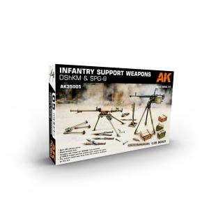 AK INTERACTIVE: 1/35; Infantry Support Weapon Set 1, DShKM & SPG-9