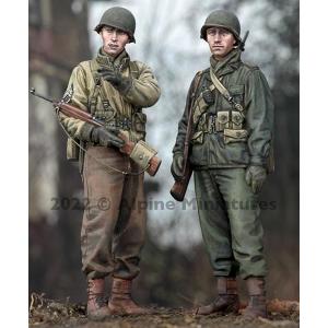 Alpine Miniatures: 1/35; WW2 US Infantry Set (2 figures) 