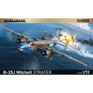EDUARD: 1/72; ProfiPACK edition kit of US WWII medium bomber B-25J Mitchell with solid nose