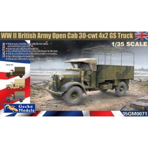 GECKO: 1/35; WWII British Army Open Cab 30-cwt 4x2 GS Truck