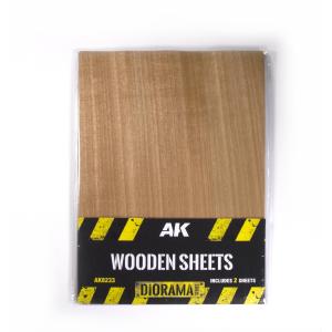 AK INTERACTIVE: due fogli di legno naturale molto sottile di formato A4
