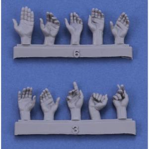Royal Model: Assorted hands set No. 1 (1/16 scale)