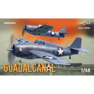 EDUARD: 1/48; GUADALCANAL DUAL COMBO Limited edition kit of US carrier based fighter F4F-4 Wildcat early and late production