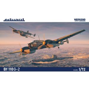 EDUARD: 1/72; Weekend edition kit of German WWII twin-engine multi role aircraft Messerschmitt Bf 110G-2