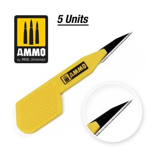 Ammo of Mig: Precision Blade Straight – 5 pcs. - 5 scalpels in plastic blister