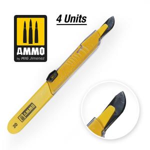Ammo of Mig: Protective Blade Curved Large – 1 pc. - 1 scalpel in plastic bag