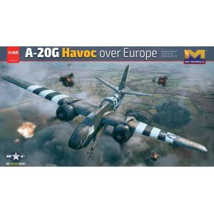 HONG KONG MODEL: 1/32 A-20 Havoc Over Europe, Full interior detail kit. Special Edition with Free Nose Weight