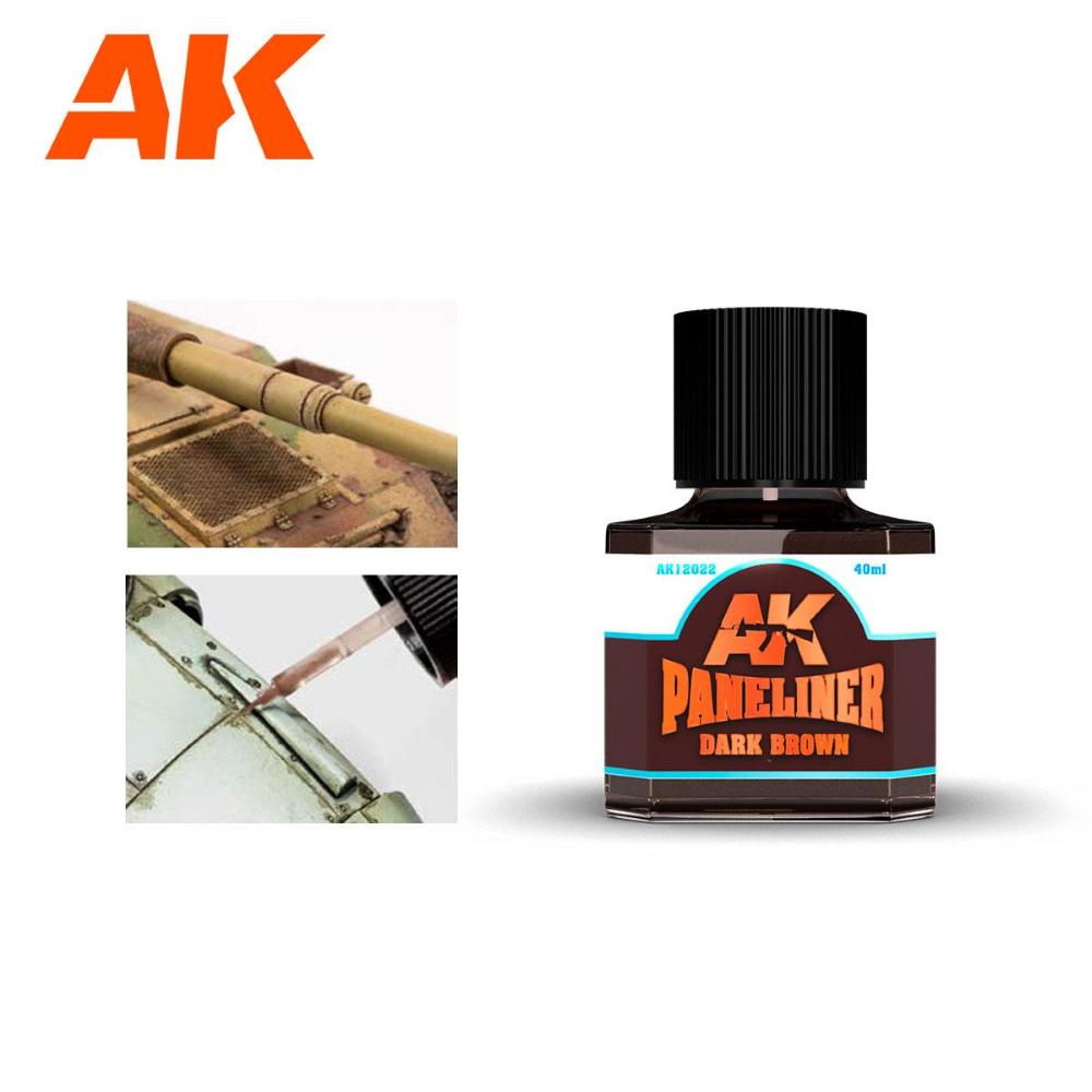 AK INTERACTIVE: Dark Brown color paneling. Smalto 40ml AK INTERACTIVE  AK12022