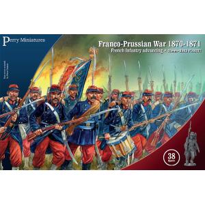 Perry Miniatures: 28mm; Franco-Prussian War French Infantry advancing (38 figure a piedi)