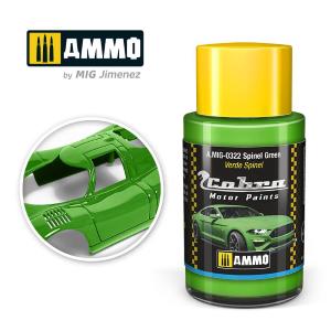AMMO of MIG: Cobra Motor Spinel Green - Colore Acrilico Non Tossico da 30ml