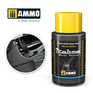 AMMO of MIG: Cobra Motor Carbon Fibre - Colore Acrilico Non Tossico da 30ml