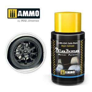 AMMO of MIG: Cobra Motor Satin Black - Acrylic Non-Toxic colour 30ml