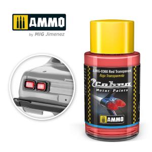 AMMO of MIG: Cobra Motor Red Transparent - Colore Acrilico Non Tossico da 30ml