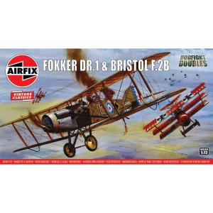 AIRFIX: 1/72; Fokker DR1 Triplane & Bristol Fighter Dogfight Double