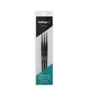Vallejo Brush Set Detail Definition Set - Synthetic fibers (Sizes 4/0, 3/0 & 2/0)