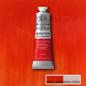 WINSOR & NEWTON WINTON OIL COLOUR 37ML - CADIUM UM SCARLET HUE