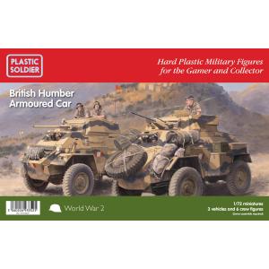 PLASTIC SOLDIER CO: 1/72 British Humber Armoured Car (3 per BOX)