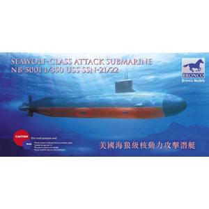 Bronco Models: 1/350; sottomarino d'attacco USS SSN Sea-Wolf