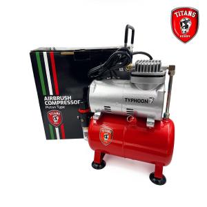 TITANS HOBBY:  Typhoon Air Compressor Piston Type, 1/6hp - 220-240V 50Hz with air tank 3lt.