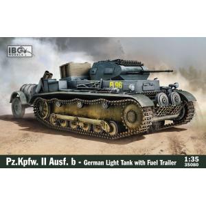 IBG MODELS: 1/35; Pz.Kpfw. II Ausf. b - German Light Tank with fuel trailer